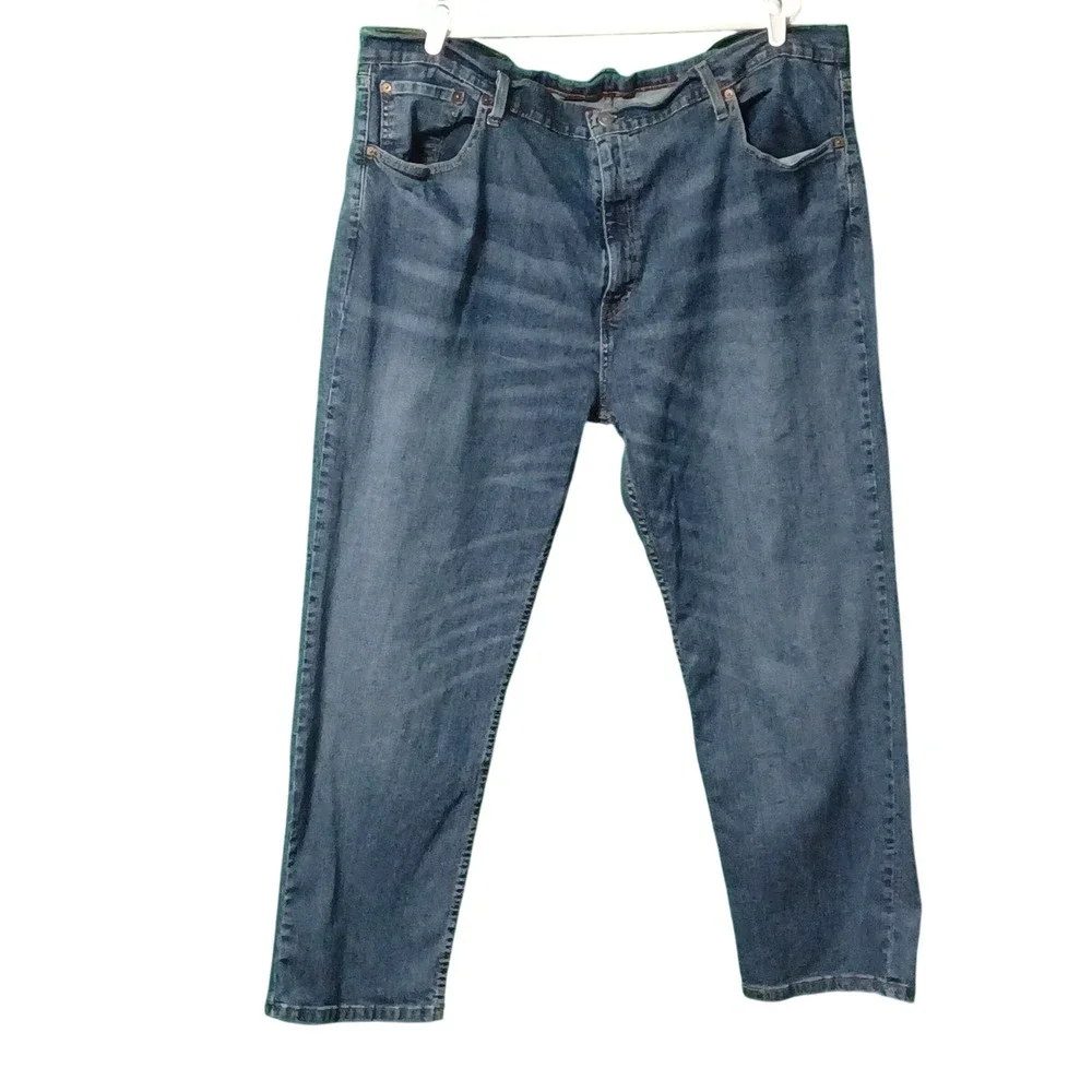 Levis 559‎ Relaxed Straight Jeans Mens 46x32 Blue Medium Wash Denim 559-0482